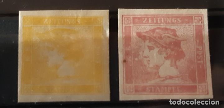 Timbres: AUSTRIA,1851,CAT.YT.J2 y J4. REIMPRESI&Oacute;N.
