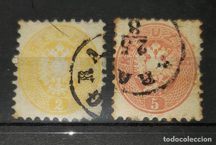 Briefmarken: AUSTRIA,1863/64. CAT.YT.27 Y 29.