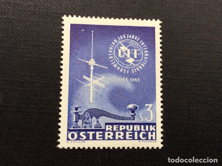 Sellos: AUSTRIA N&ordm; YVERT 1018*** A&Ntilde;O 1965. CENTENARIO DE LA UIT - Foto 1