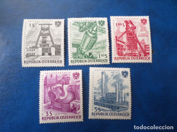 Briefmarken: -austria, 1961, 15 aniversario nacionalizacion de empresas, Yvert 932/36