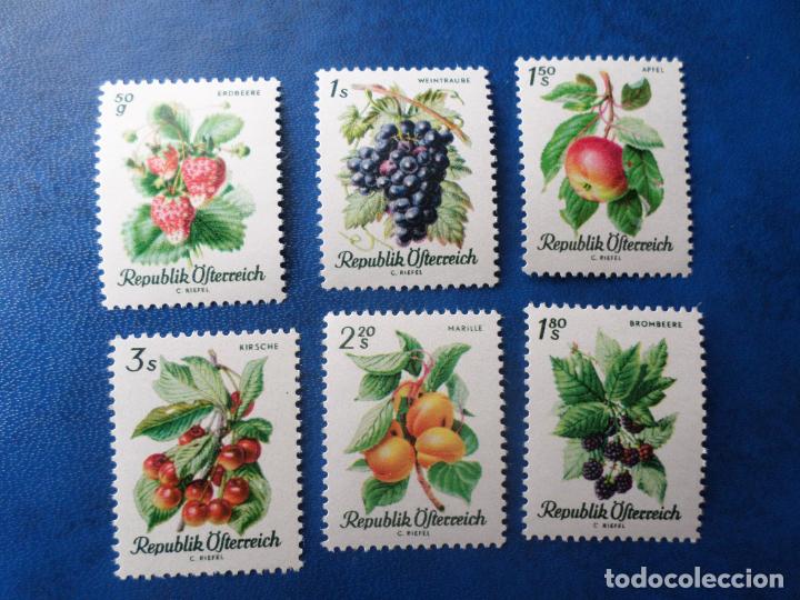 Timbres: -austria, 1966, frutas, Yvert 1058/63