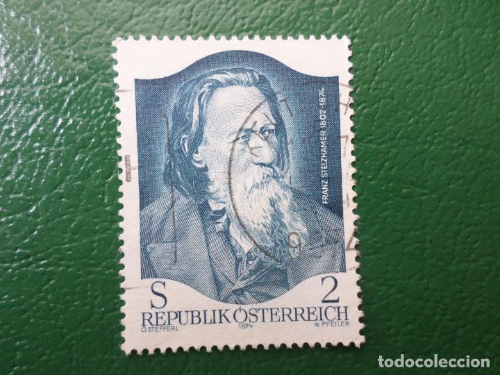Timbres: .austria, 1974, centenario muerte de franz stelzhamer, Yvert 1289