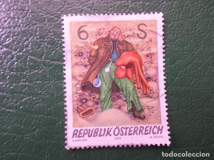 Timbres: .austria, 1976, arte moderno, obra de arik brauer, Yvert 1366