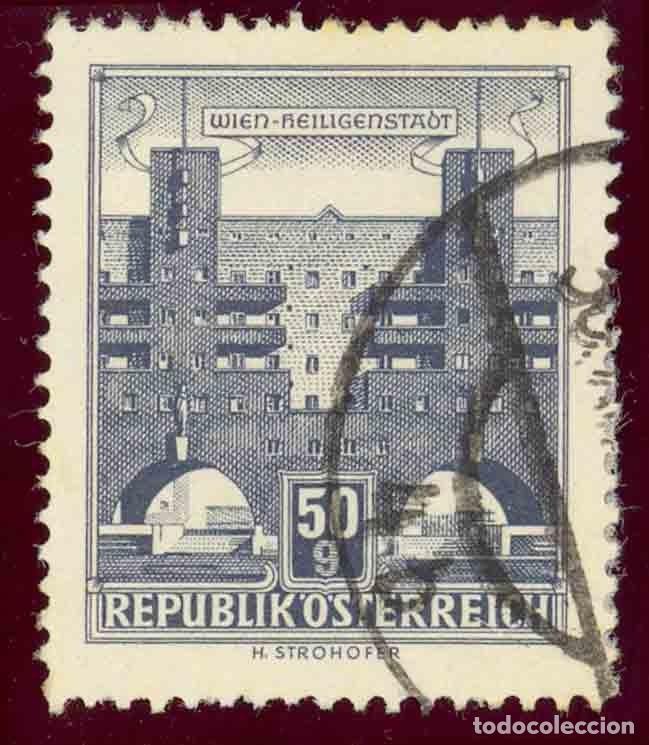 Sellos: Austria. Edificio de Heiligenstadt. 1959. YT-869BB. - Foto 1