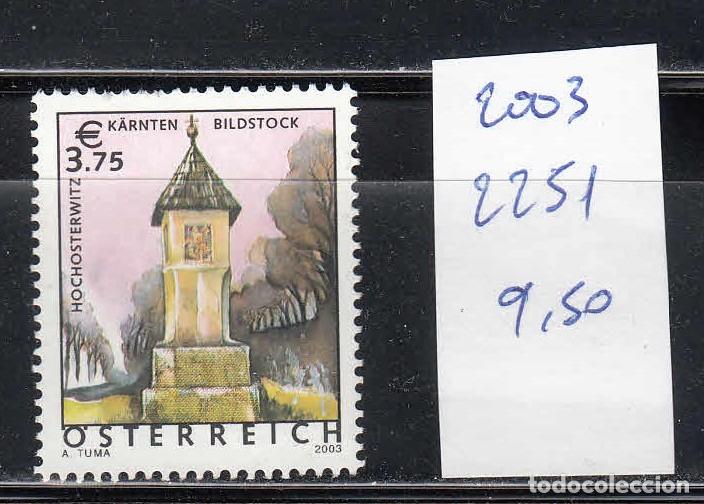 Sellos: AUSTRIA 2003 - SERIE BASICA - YVERT 2251 - Foto 1