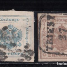 Sellos: AUSTRIA, PERIÓDICOS TASAS, 1853-77 YVERT Nº 1, 2,. Lote 348416438