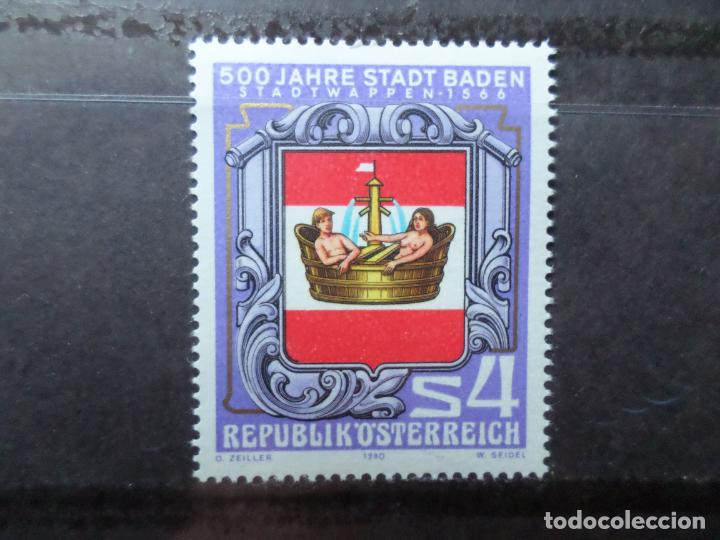 Francobolli: -austria, 1980, 5 centenario ciudad de baden, Yvert 1460