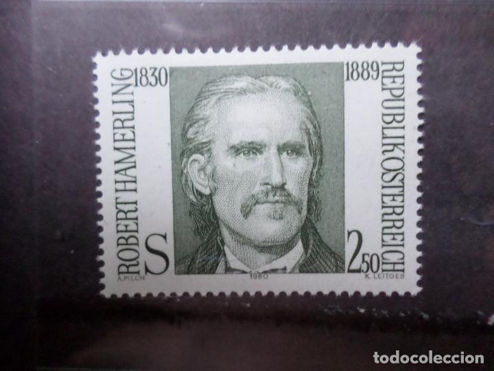 Francobolli: -austria, 1980, 150 aniversario nacimiento de robert hamerling, Yvert 1465