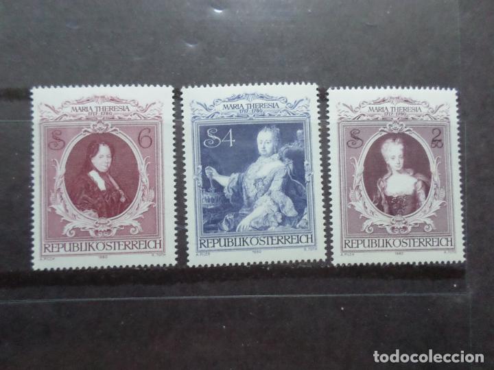 Timbres: -austria, 1980, 200 aniv.muerte de la emperatriz maria teresa tableaux, Yvert 1467/69