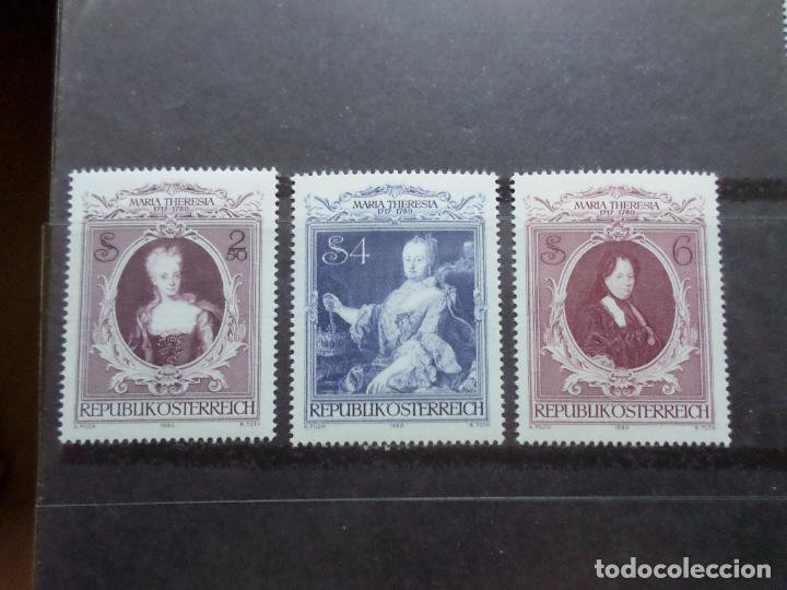 Timbres: -austria, 1980, 200 aniv.muerte de la emperatriz maria teresa tableaux, Yvert 1467/69