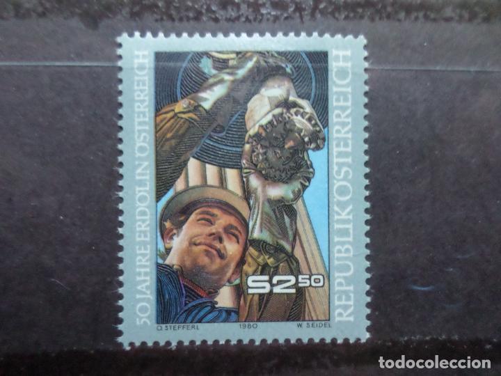 Timbres: -austria, 1980, 50 a&ntilde;os de produccion petrolifera, Yvert 1475