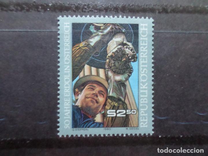 Timbres: -austria, 1980, 50 a&ntilde;os de produccion petrolifera, Yvert 1475