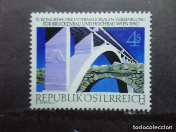 Francobolli: -austria, 1980, 11 congreso de la asociaci&oacute;n internacional de puentes y armazones, Yvert 1483