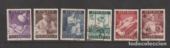 Sellos: Austria 1954 - Yvert 832/37 obliter&eacute;e (o) - Foto 1