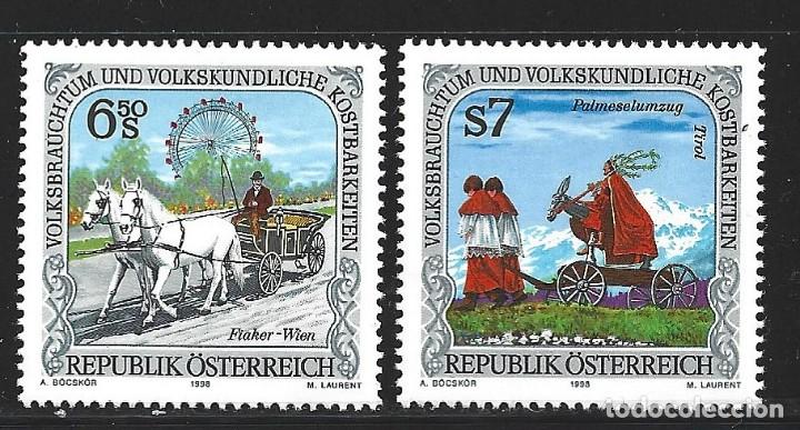Sellos: AUSTRIA 2080/81** - A&Ntilde;O 1998 - FOLKLORE - Foto 1