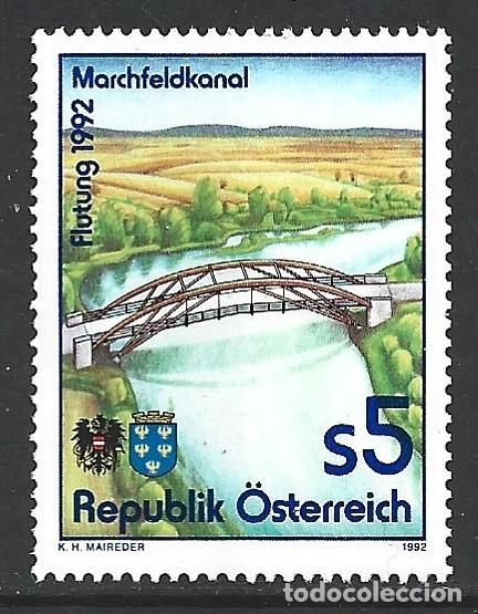 Sellos: AUSTRIA 1907** - A&Ntilde;O 1992 - CANAL DE MARCHFELD - Foto 1