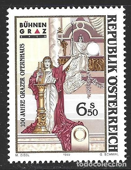 Sellos: AUSTRIA 2123** - A&Ntilde;O 1999 - CENTENARIO DE LA OPERA DE GRAZ - Foto 1