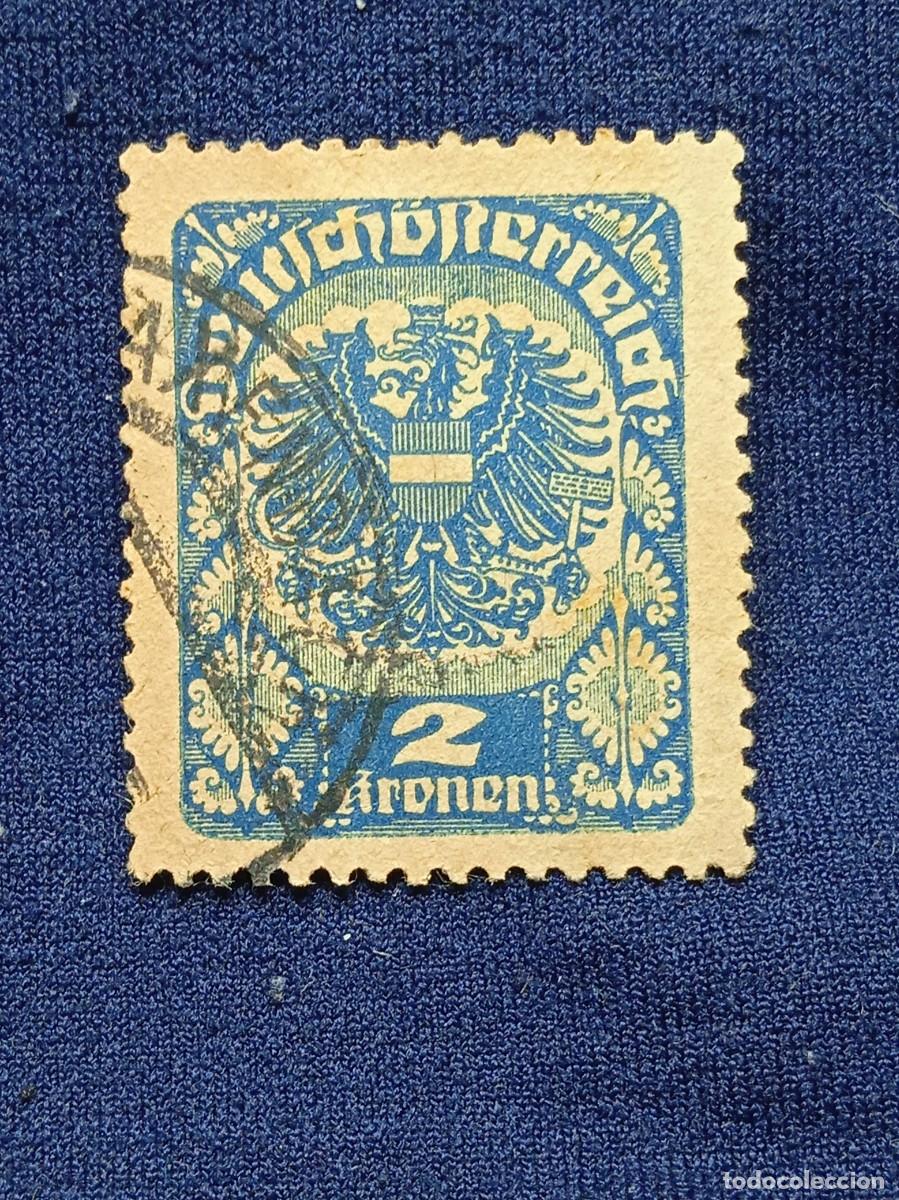 Sellos: OSTERREICH AUSTRIA 2 CRONEN, A&Ntilde;O 1920.. - Foto 1
