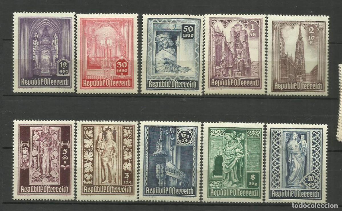 Sellos: AUSTRIA 1946- ---- serie c9ompleta * - Foto 1