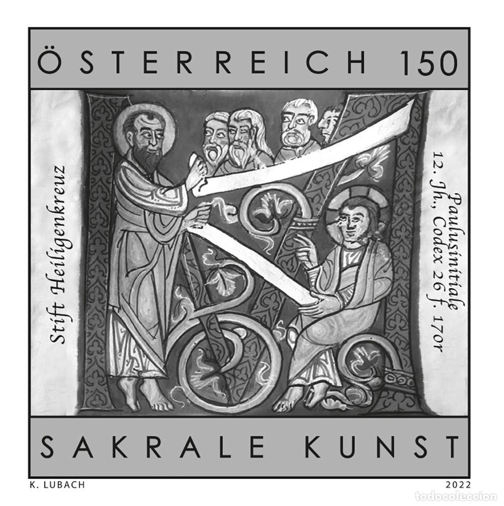 Sellos: Austria &Ouml;sterreich 2022 - Pauline Initial Codex black proof mnh** - Foto 1