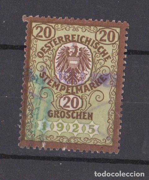 Sellos: AUSTRIA STEMPELMARKE 20 GROSCHEN 1925 - Foto 1