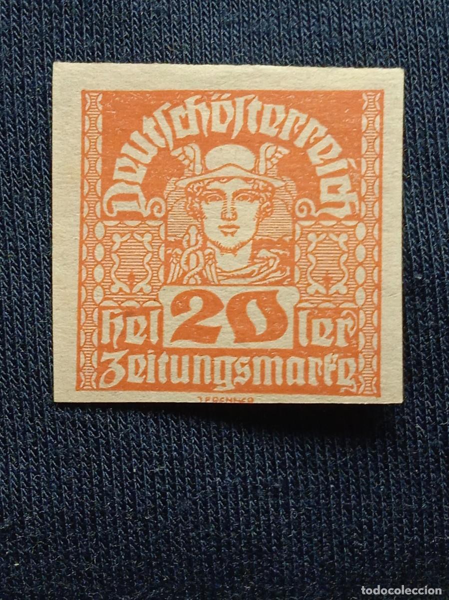 Sellos: AUSTRIA OSTERREICH 20 HELLER A&Ntilde;O 1920. - Foto 1