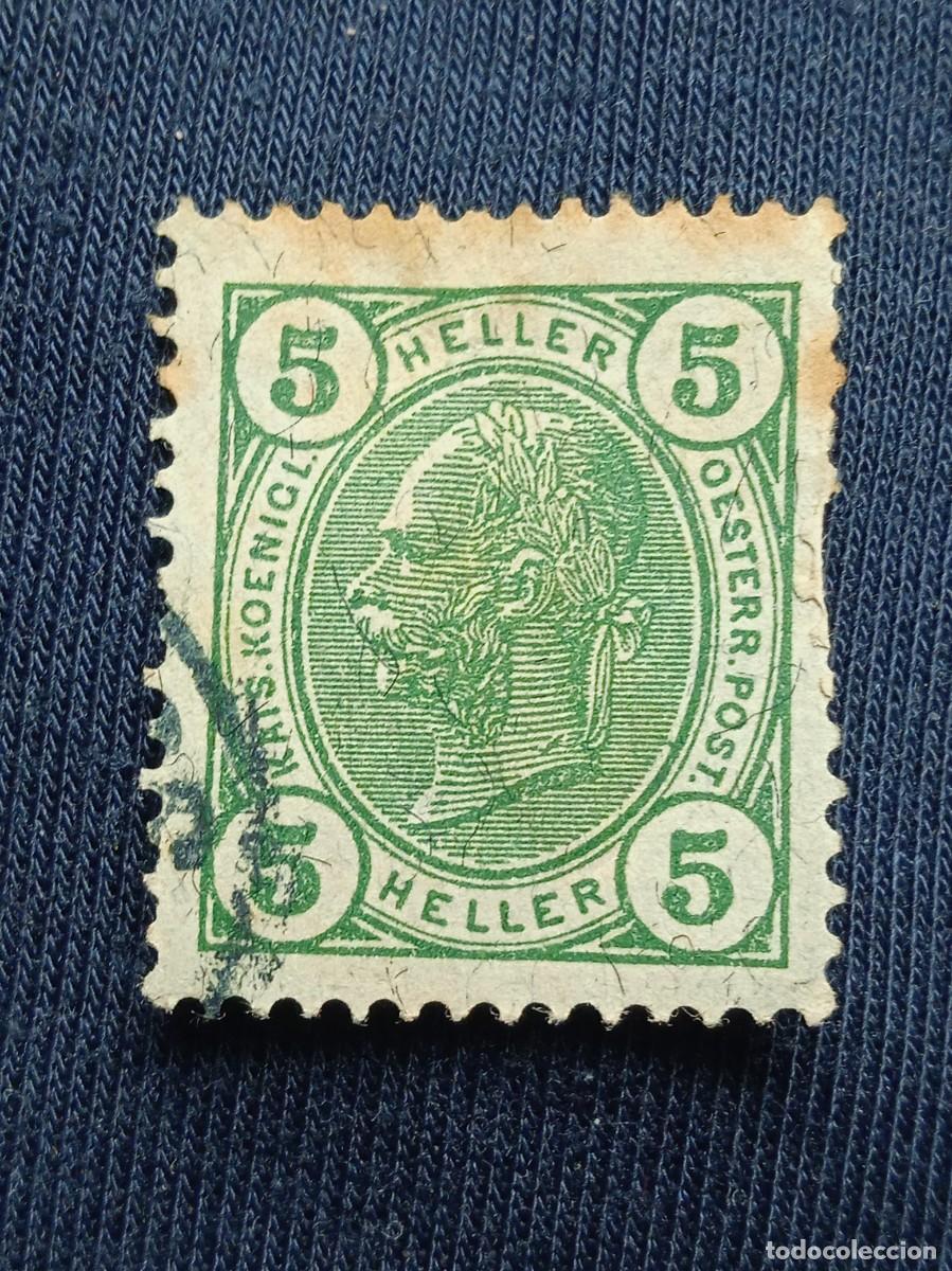 Sellos: AUSTRIA OSTERREICH 5 HELLER A&Ntilde;O 1891. - Foto 1