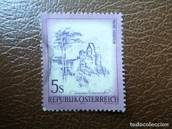 Sellos: :austria, 1973, ruinas del castillo de aggstein, Yvert 1260 - Foto 1