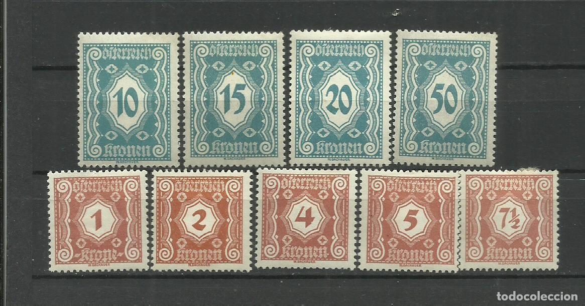 Sellos: AUSTRIA - 1922- * NUMEROS ( SERIE COMPLETA) - Foto 1