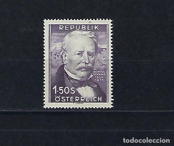 Sellos: AUSTRIA. A&ntilde;o 1954. Moritz von Schwind , pintor. - Foto 1