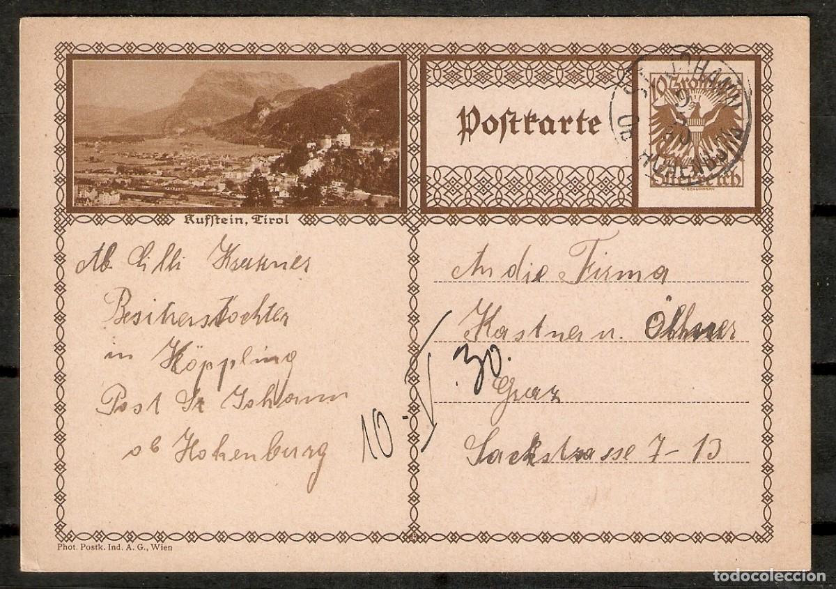 Sellos: AUSTRIA. ENTERO POSTAL ILUSTRADO. KUFSTEIN - Foto 1