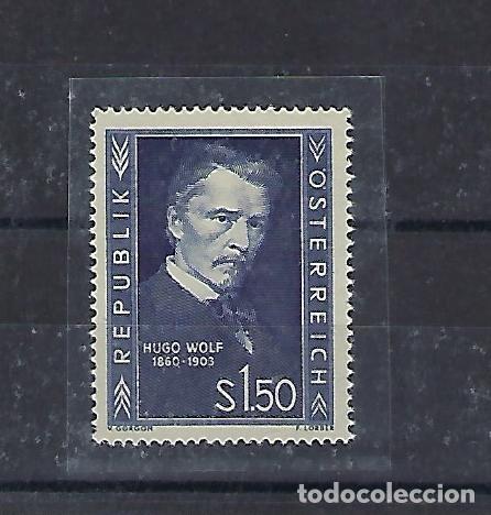 Sellos: AUSTRIA. A&ntilde;o 1953. Compositor Hugo Wolf. - Foto 1
