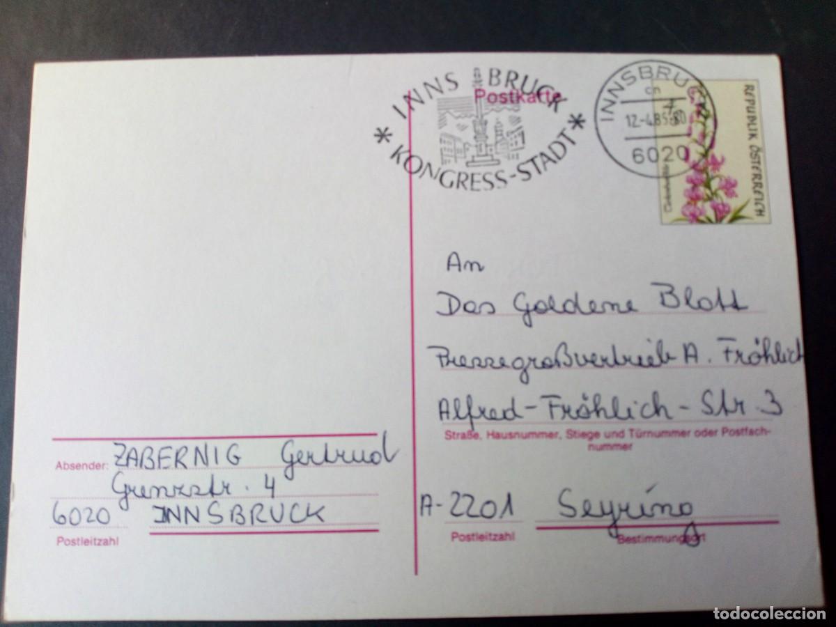 Sellos: AUSTRIA 1985, ENTERO POSTAL, FLORES - Foto 1