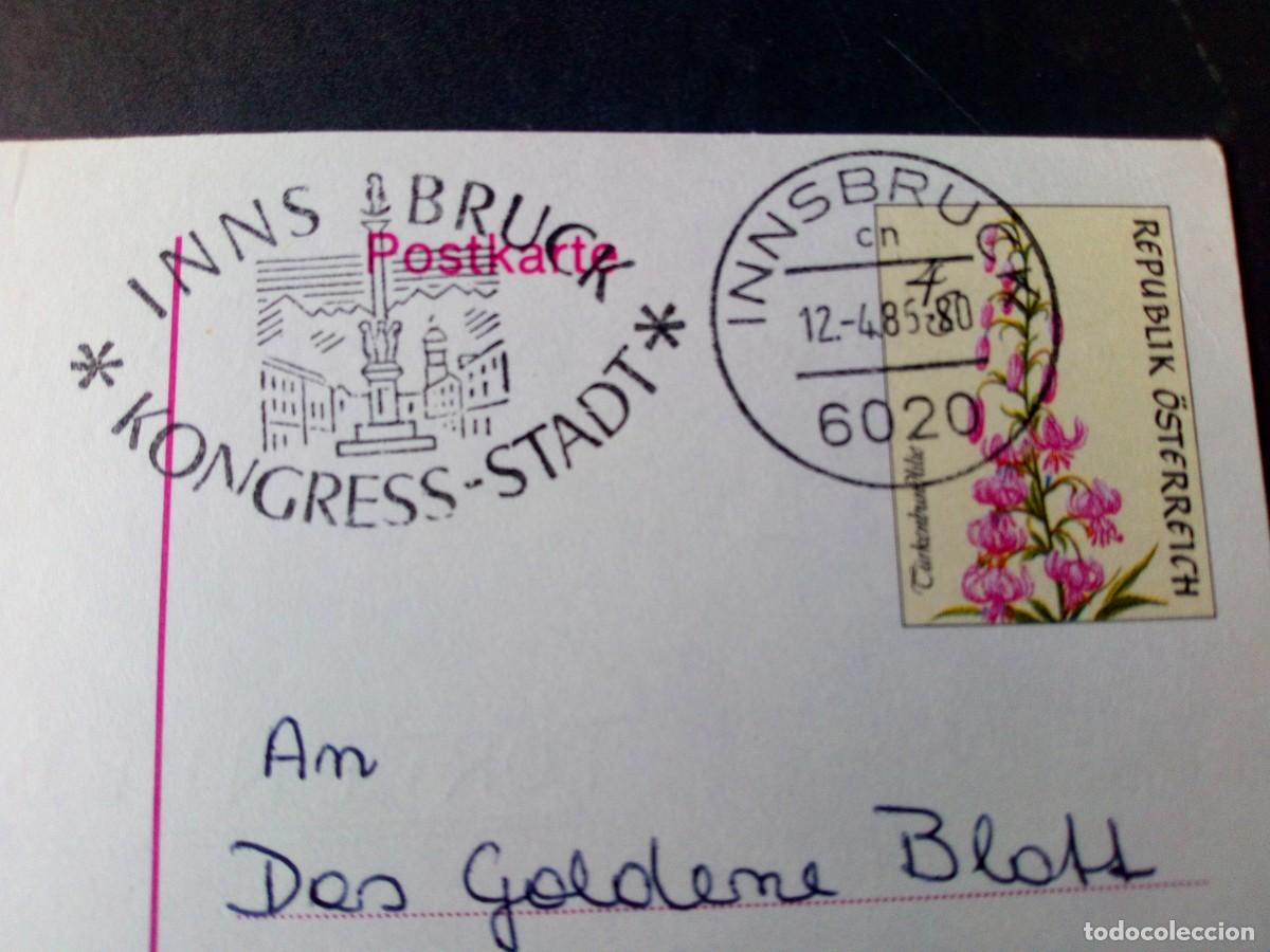 Sellos: AUSTRIA 1985, ENTERO POSTAL, FLORES - Foto 2