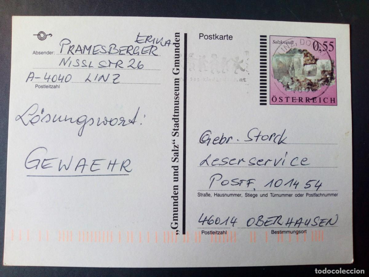 Sellos: AUSTRIA, ENTERO POSTAL, MINERALES - Foto 1