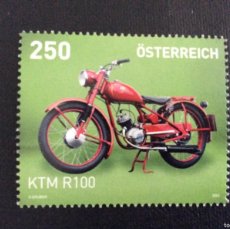 Sellos: AUSTRIA AÑO 2023. MOTOCICLETA KTM R-100