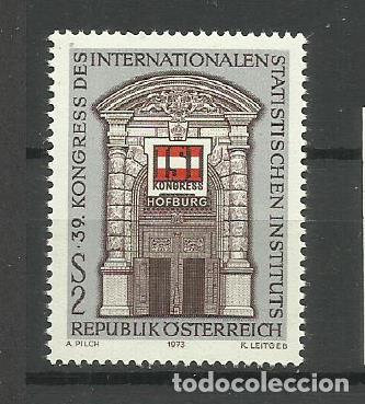 Sellos: AUSTRIA 1973-**- CONGRESO INTERNACIONAL DE ESTADO - Foto 1