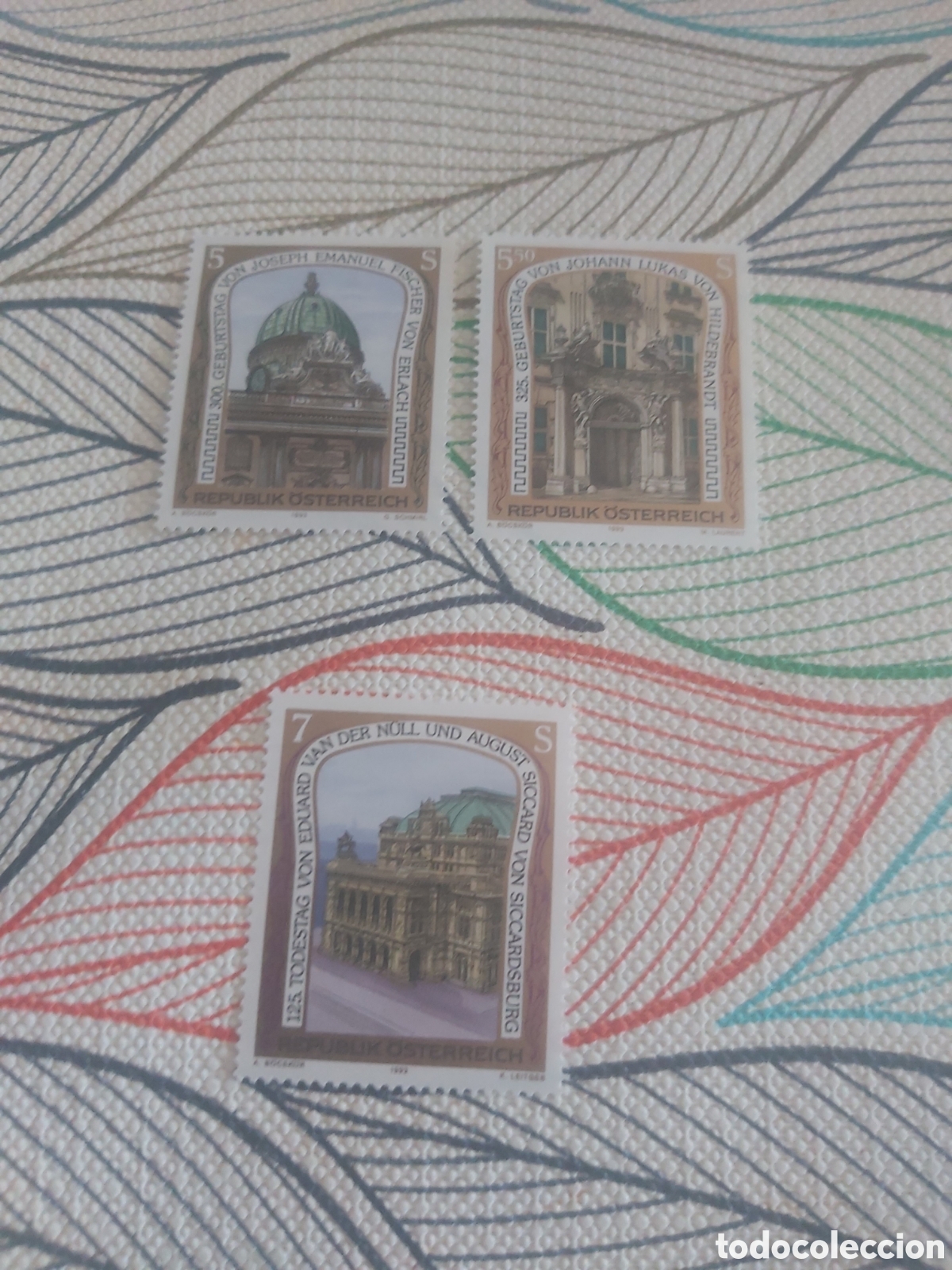 Sellos: Arquitectura edificios Austria serie completa nuevo 1993 - Foto 1