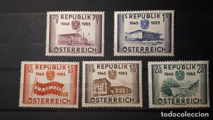 Sellos: AUSTRIA. A&ntilde;o 1955 * Yvert.- 845/49 - Foto 1