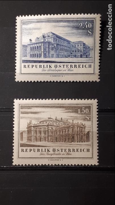 Sellos: AUSTRIA. A&ntilde;o 1955 * Yvert.- 853/54 - Foto 1