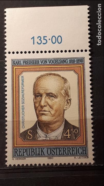 Sellos: AUSTRIA. **. A&Ntilde;O 1990 . YVERT 1837 - Foto 1