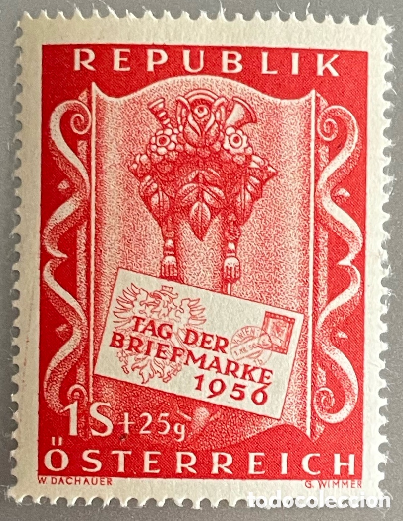 Sellos: Austria. D&iacute;a del sello. 1956 - Foto 1