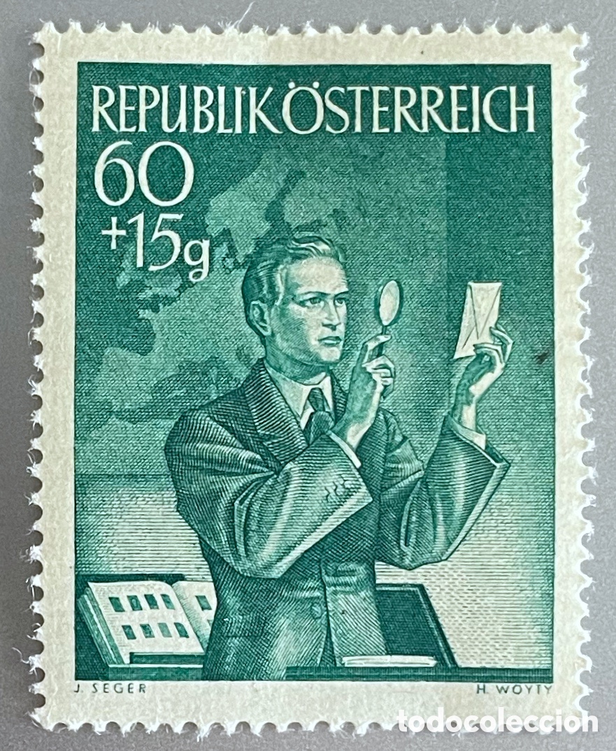 Sellos: Austria. D&iacute;a del sello. 1950 - Foto 1