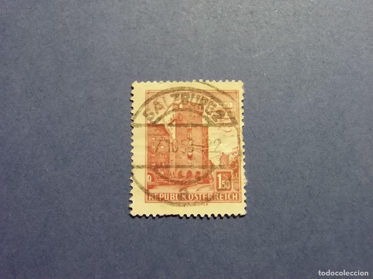 Sellos: AUSTRIA 1958 - EDIFICIOS Y TORRES - ERDBERG - SALZBURG. - Foto 1