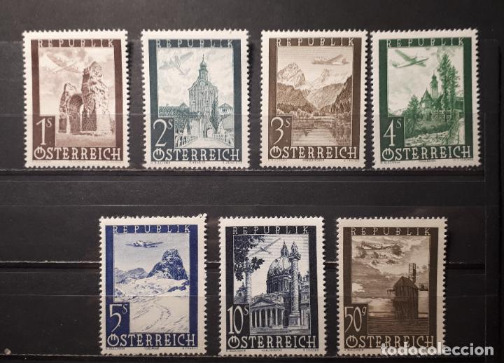 Sellos: AUSTRIA. A&ntilde;o 1947 ** . Yvert. AEREO 47/53 - Foto 1
