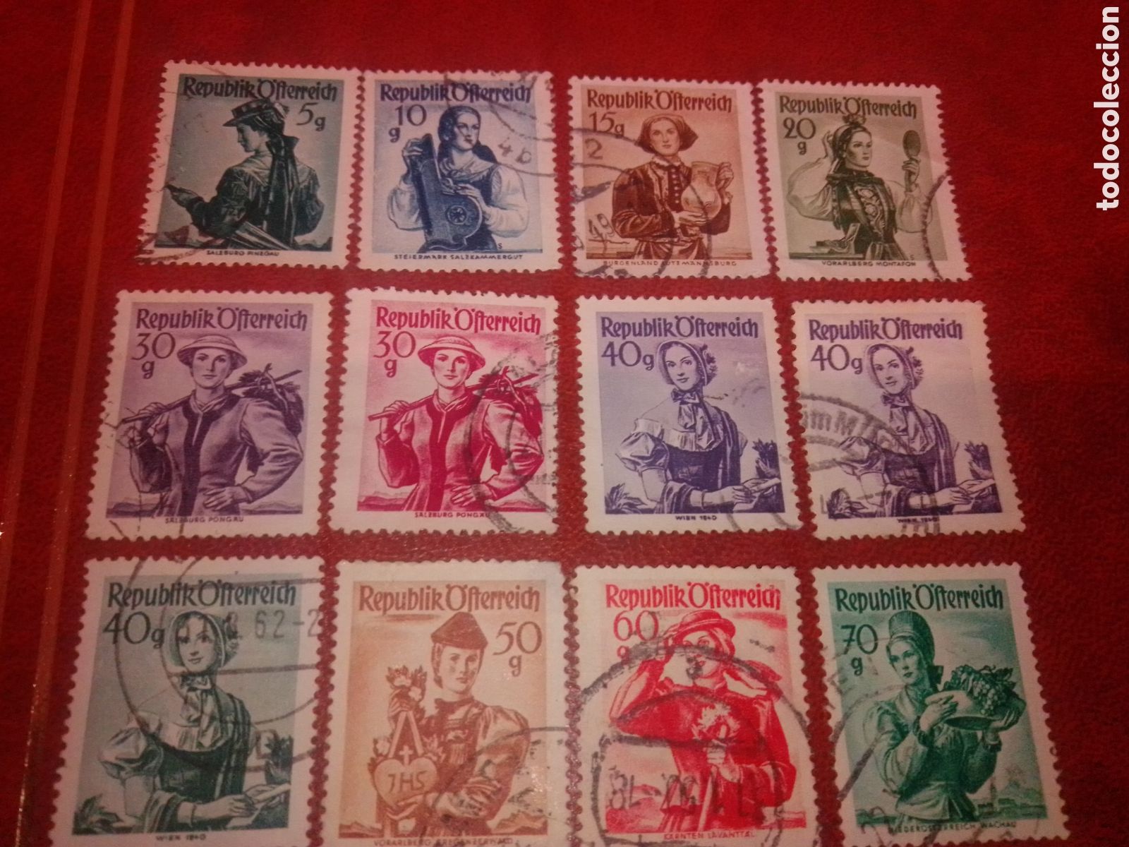 Sellos: Austria 1948 trajes t&iacute;picos - Foto 2