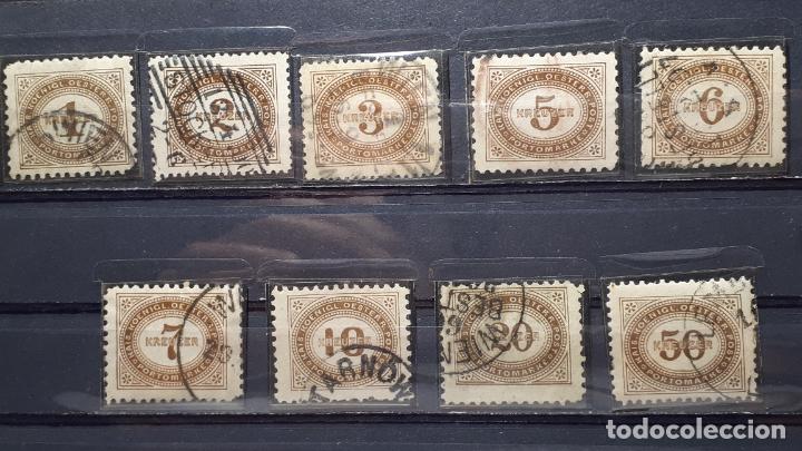 Sellos: AUSTRIA &deg;. A&Ntilde;O 1894. YVERT TASAS. 1/9. CPTA. - Foto 1