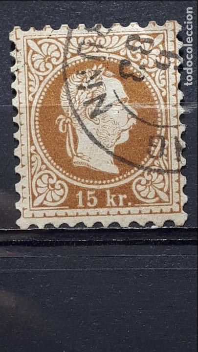 Sellos: AUSTRIA &deg;. A&Ntilde;O 1867-80. YVERT 37 - Foto 1