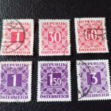 Sellos: AUSTRIA, 1950, TASAS, YT 228,35,38,42,45A,50