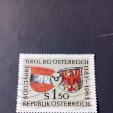 Sellos: AUSTRIA, 1963, 600 AÑOS DE LA INTEGRACIÓN DEL TIROL, YT 971